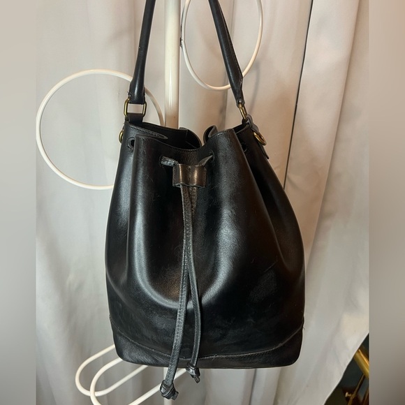 Madewell Black Leather Lafayette Bucket Shoulder Bag Pristine Condition - Picture 2 of 16